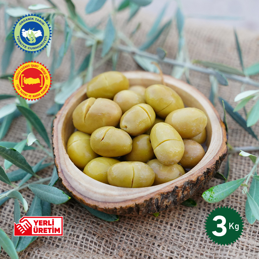 Kalamata Kırma Zeytin (Suda) – 3 KG